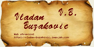Vladan Buzaković vizit kartica